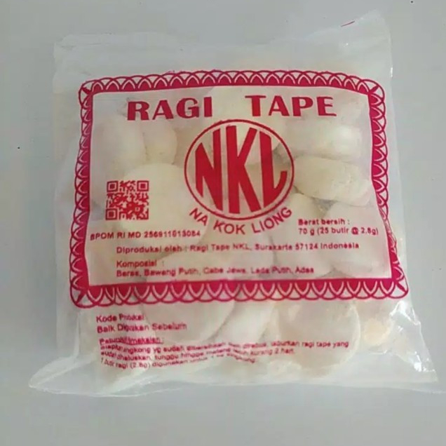 

Ragi Tape NKL 70 gram (25 biji)