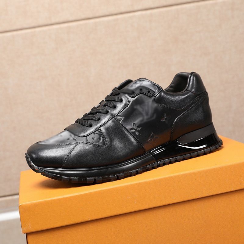 SEPATU LV SNEAKERS EMBOSS BLACK