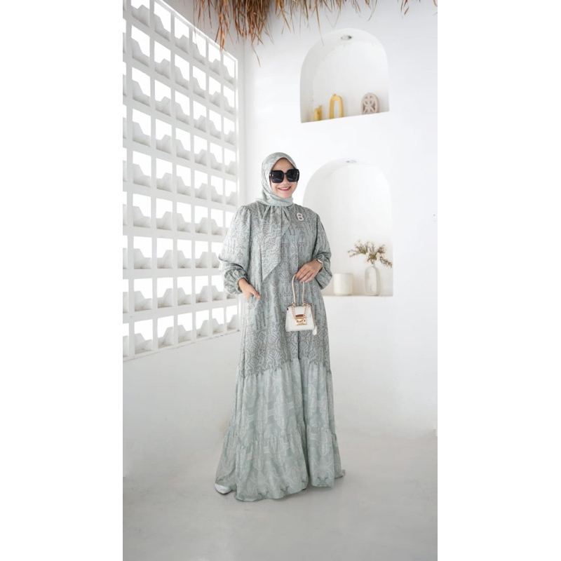 Aura Set Kerudung/Gamis Rayon Premium