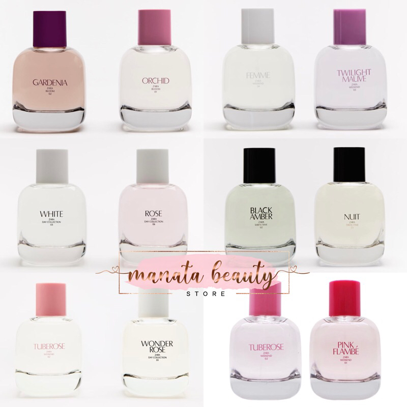 PARFUME ZARA ORIGINAL SPLIT/SATUAN ORCHID GARDENIA TUBEROSE WONDER ROSE PINK FLAMBE FEMME TWILIGHT M