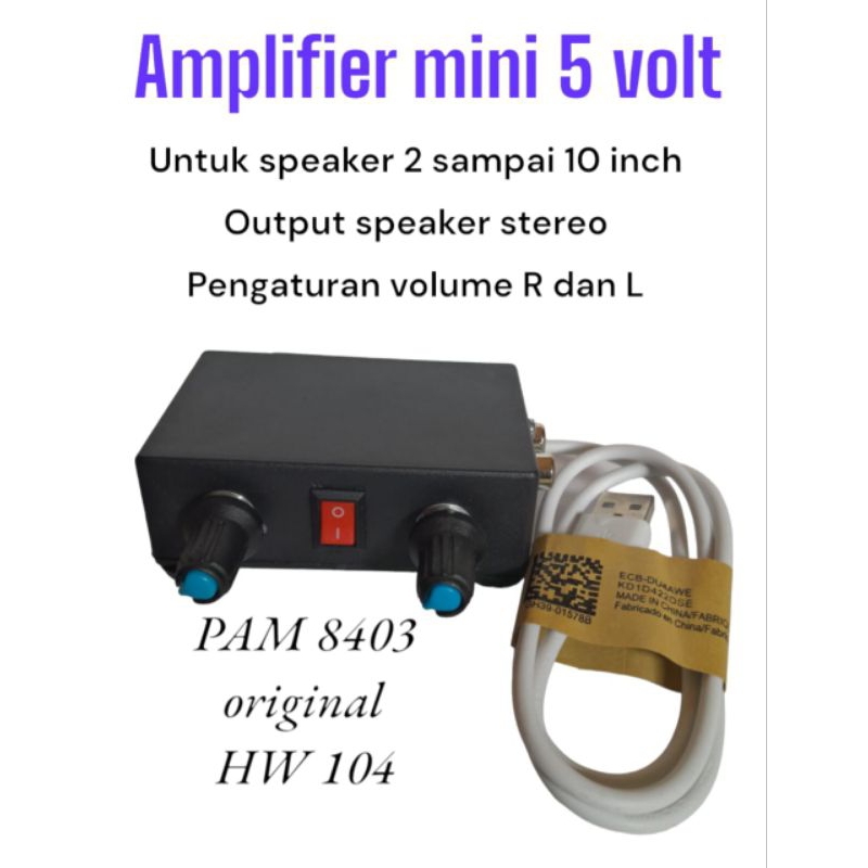 Amplifier mini 5 volt power miniatur rakitan