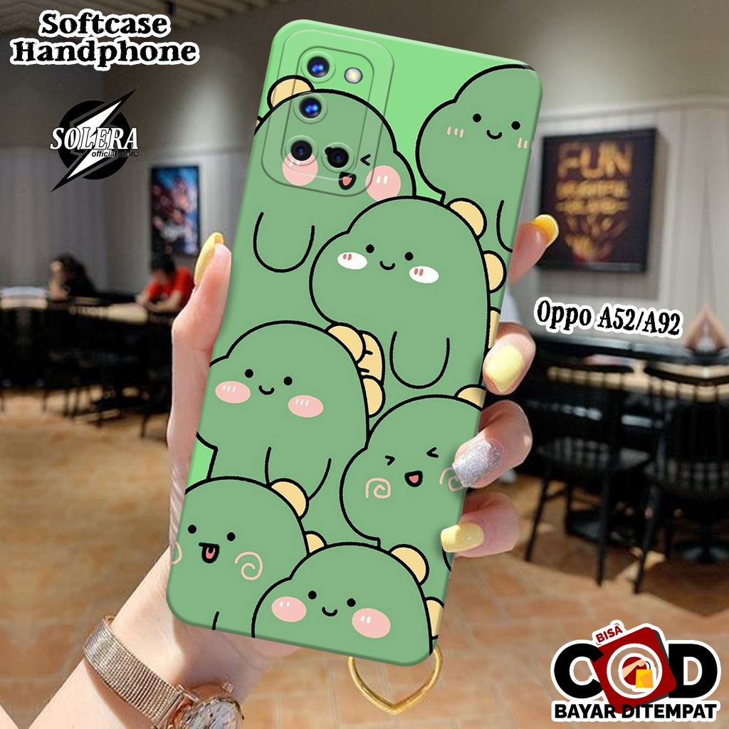 Case Oppo A52/A92 Softcase Oppo A52/A92 Terbaru Silikon Pro Camera Fashion Case Kartun Dino Lucu Cov
