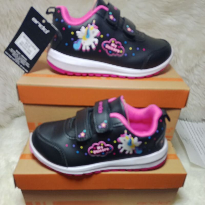 SEPATU ANDO MINICORN VECRO,SEPATU ANAK SEKOLAH PAUD DAN TK,SEPATU CASUAL ANAK CEWEK, SIZE 25_32