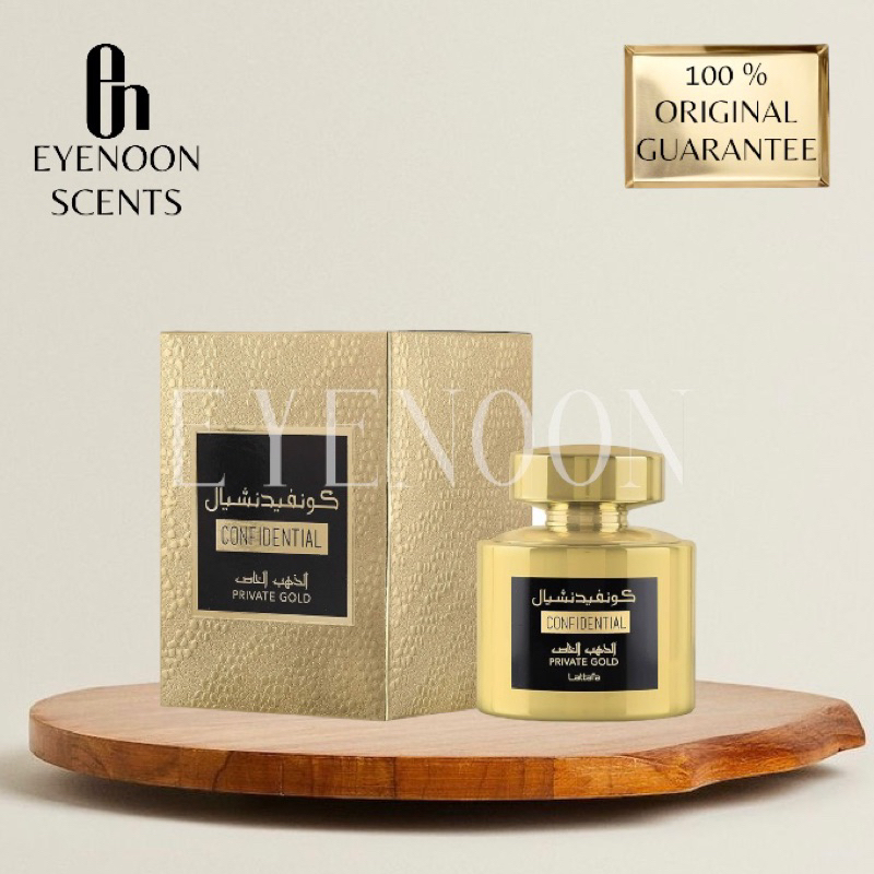 Parfume Confidential Private Gold by Lattafa Dubai 100% Original