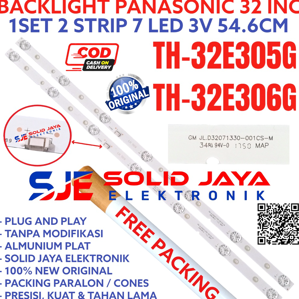 ☄️NEW✨ BACKLIGHT TV LED PANASONIC 32 INC TH 32E305 32E306 TH-32E305G TH-32E306G LAMPU BL 7K TH32E305