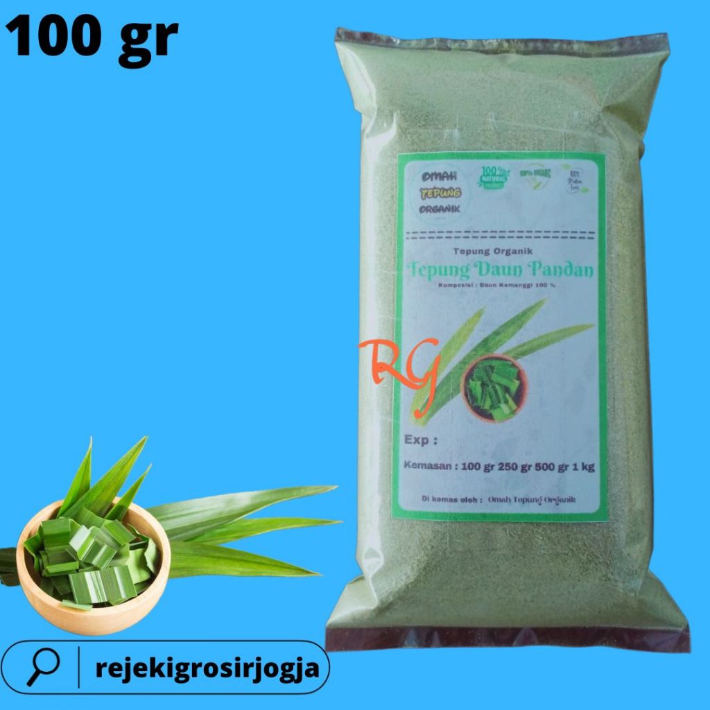 

Tepung Daun Pandan Murni kemasan 100 gram/Tepung Pandan Murni kemasan 100 gram/Daun Pandan Bubuk kemasan 100 gram/Bubuk Daun Pandan murni kemasan 100 gram