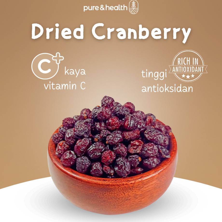 

Ready stock Dried Cranberry Unsweeted 250 gr Buah Cranberry Natural Super Food