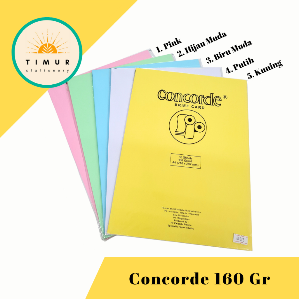 

Kertas Concorde 160gr A4 / Kertas Sertifikat (Brief Card)