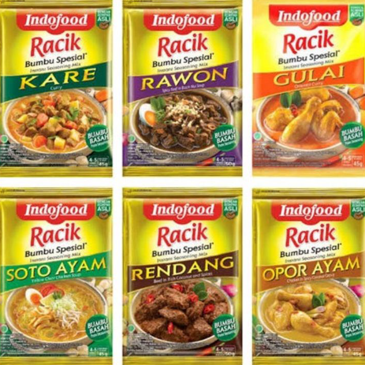 

Terkini (BERKAH) INDOFOOD bumbu Instant / Bumbu Racik / Bumbu Siap Saji Soto Ayam Kare Gulai Rendang Opor Rawon