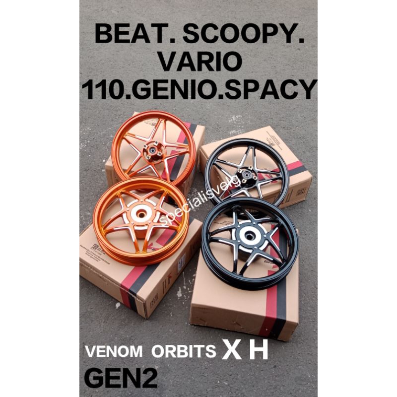 Velg Pelak Racing Vrossi rossi Palang Bintang Orbits X H Gen 2 Honda vario 110 beat karbu/fi/esp/del