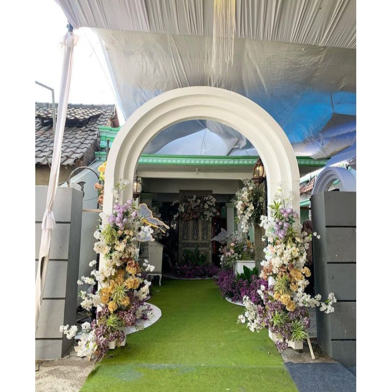 Gapura pintu masuk Dekorasi pelaminan Bulat