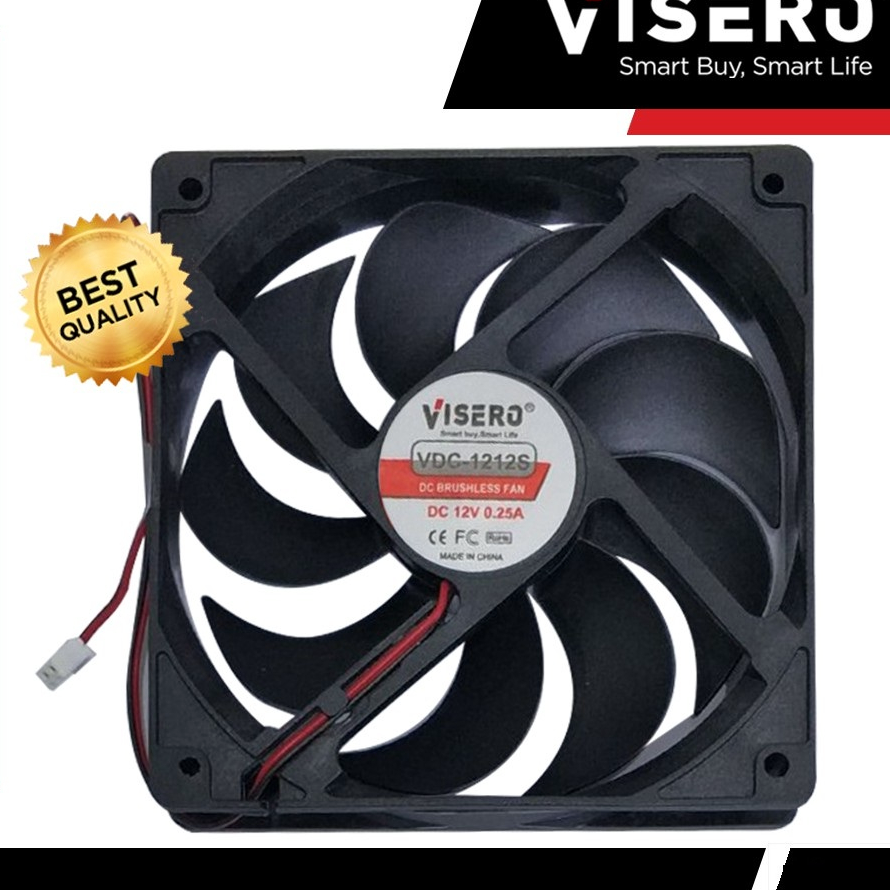 Bestseller Kipas Fan DC 12V 12x12 plus Socket VISERO VDC-1212S Heatsink ←➲❊✩