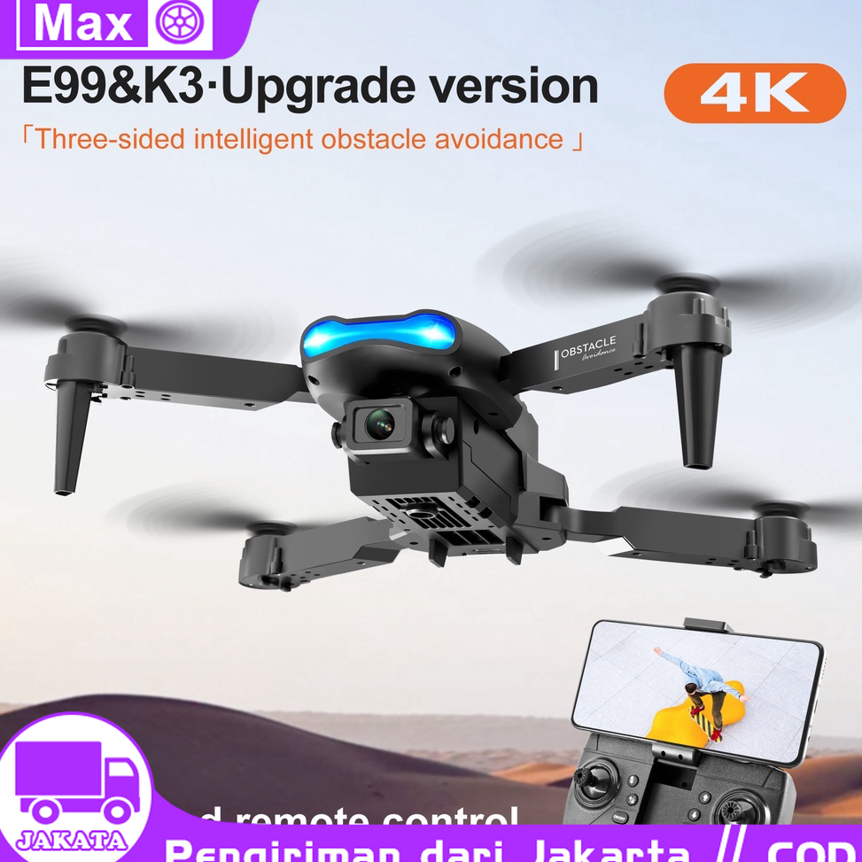 5.5 Promo Brand Smart Drone E99/E88 Pro K3 4k HD Camera Dengan Kamera HD  Avoid Obstacles Drone WiFi FPV Dual Kamera Drone 4K Kamera HD Posisi Visual  E68 Pro/E88 Pro/E99 pro