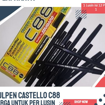 

TSDN2141 XG34448 TERMURAH Pulpen Standard Murah C 88 / Pen Standart Castello C88 (ISI 13)