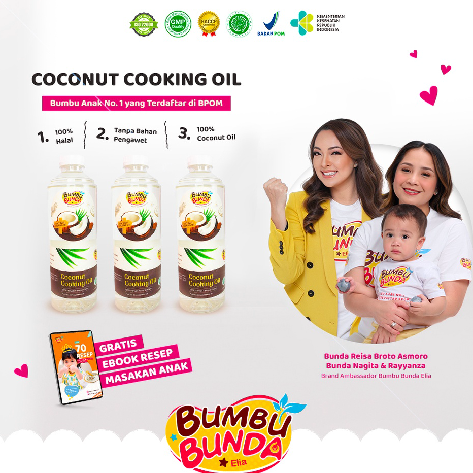 

☌➜✥ Bumbu Bunda Elia Coconut Cooking Oil / Minyak MPASI / BB Booster MPASI / CCO / VCO / Lemak MPASI / Minyak Bayi