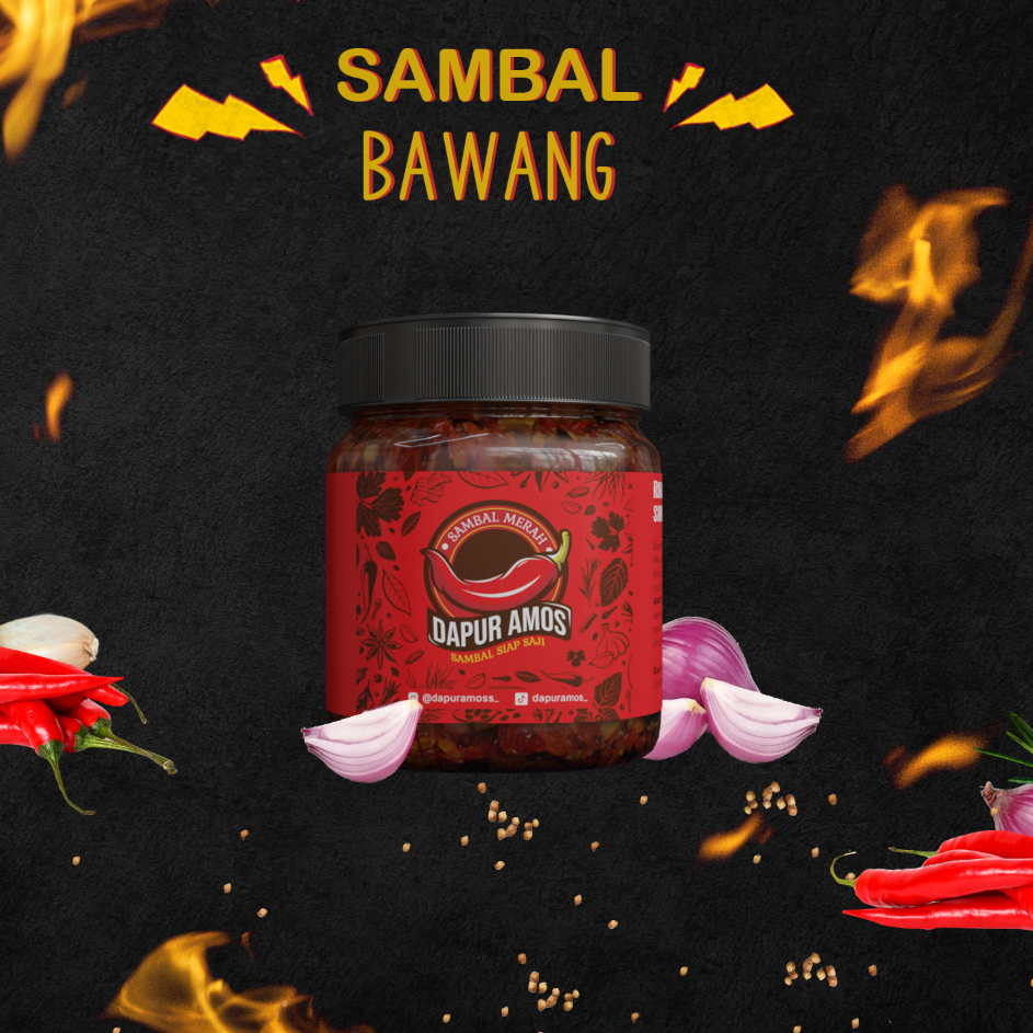 

Ready Stock NEW !!! Dapur Amos Spesial sambal bawang ➚➹✲