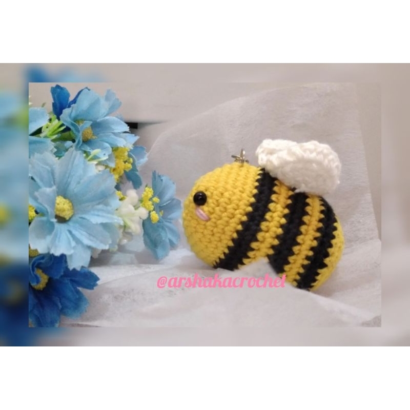 Gantungan Kunci | Amigurumi Lebah | Amigurumi Bee | Keychain