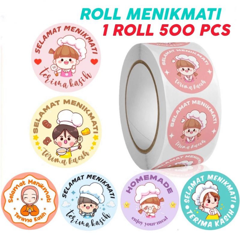 

1 Roll 500 Pcs Sticker Label Makanan Ucapan Thank You For Your Order Stiker 500 Pcs Label Sticker Selamat Menikmati Makanan Thank You 2.5cm ST001 Stiker Selamat Menikmati Sticker Bulat Roll Makanan Kue Thank You Terima Kasih murah bisa cod TS stiker