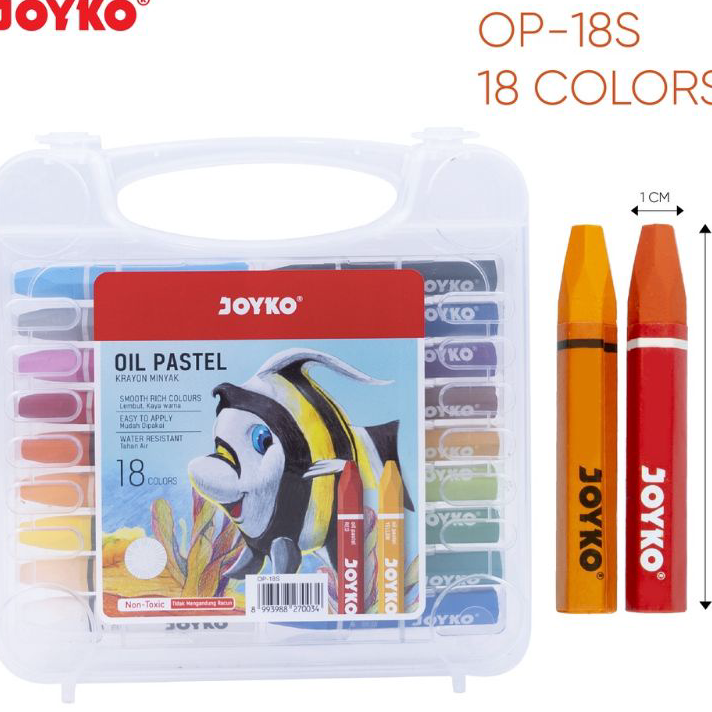 

➚➹✲ Crayon Joyko/Oil Pastel Joyko 18 warna ( 1 set )