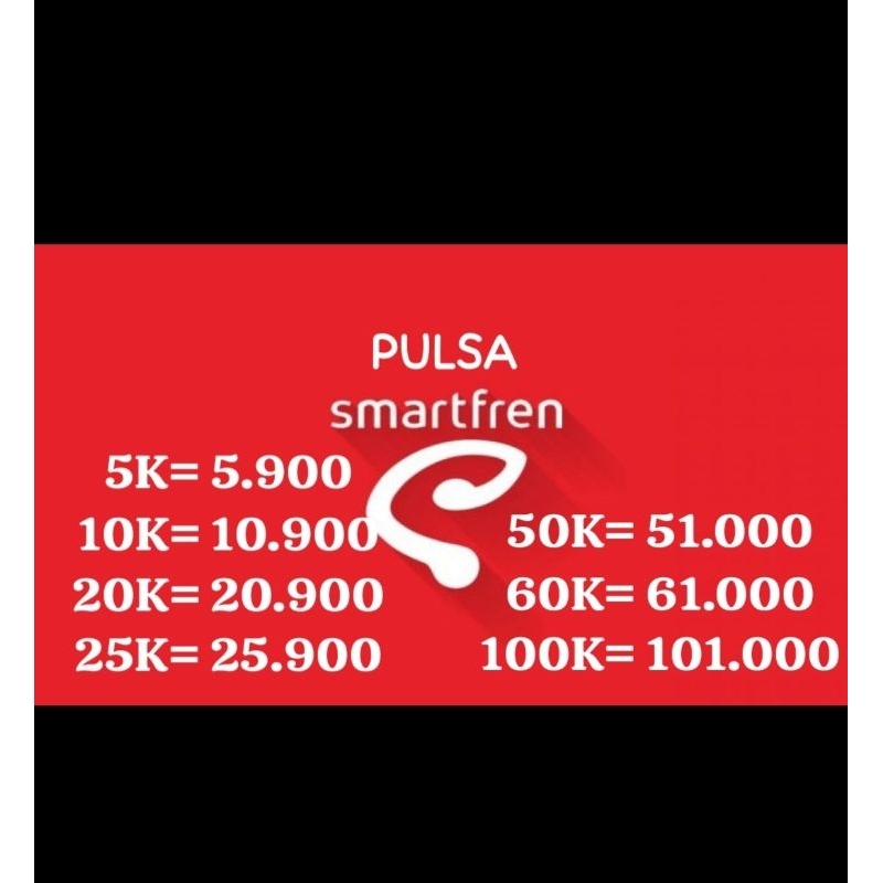 pulsa Smartfren/ pulsa termurah 5k 10k 20k 25k