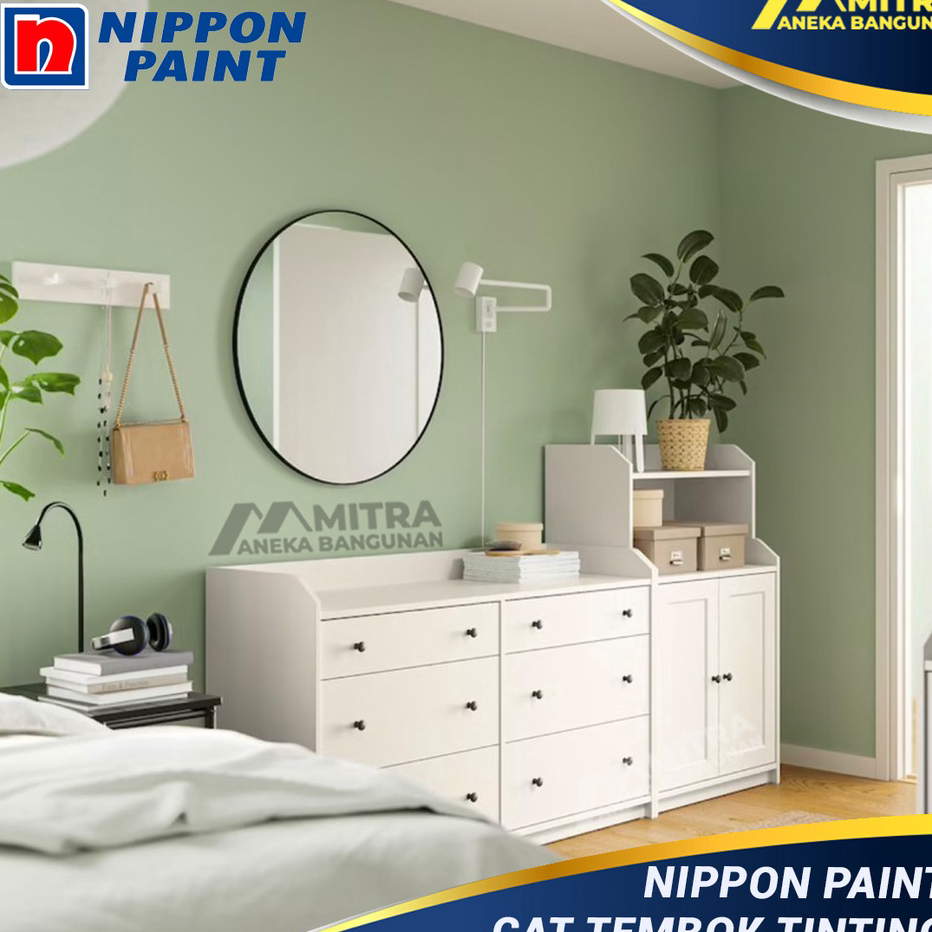 Ready Stock.. CAT TEMBOK EKSTERIOR INTERIOR NIPPON PAINT SWEET ESCAPADE NP BGG 1759 T / SAGE GREEN /