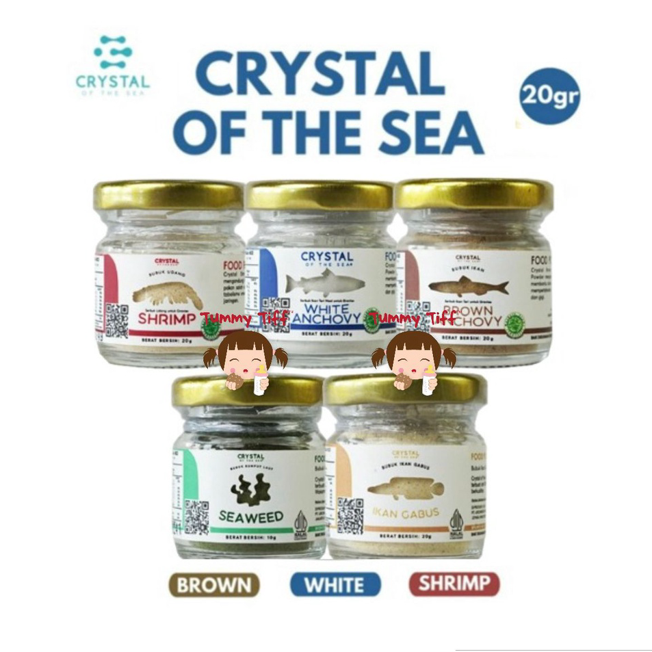 

➡✷ Crystal of the Sea - White Anchovy Brown Anchovy Shrimp Udang Teri Putih Teri Coklat / Ikan Teri Kering Bebas PURA Ancovy POWDER BUBUK TERI NASI kaldu tabur mpasi crystal Laris