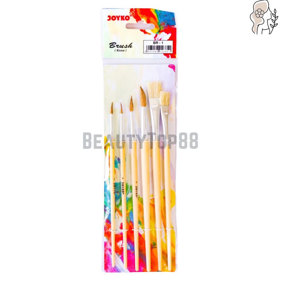 

Terkini Brush Set / Kuas Lukis Joyko BR-1 [ISI 6 PCS]