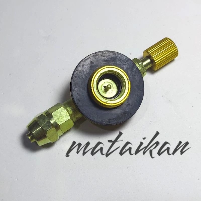 Kran Stop Keran Gas Kaleng Ulir Canister Adaptor Refill Gas Camping
