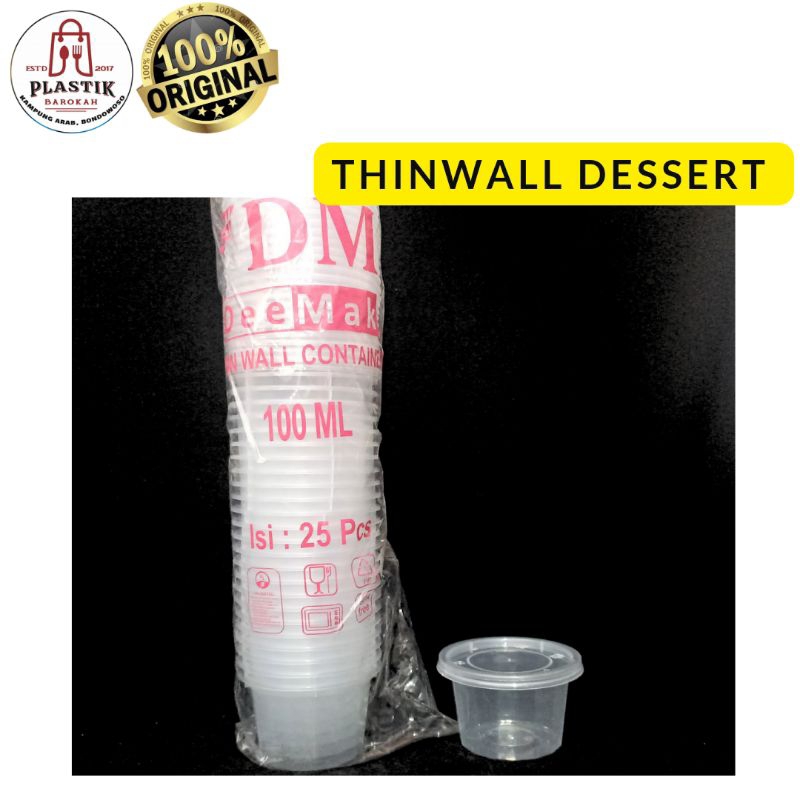 THINWALL PUDING 100ML / THINWALL DM 100 ML / THINWALL DESSERT / CUP PUDING / THINWALL 100 ML
