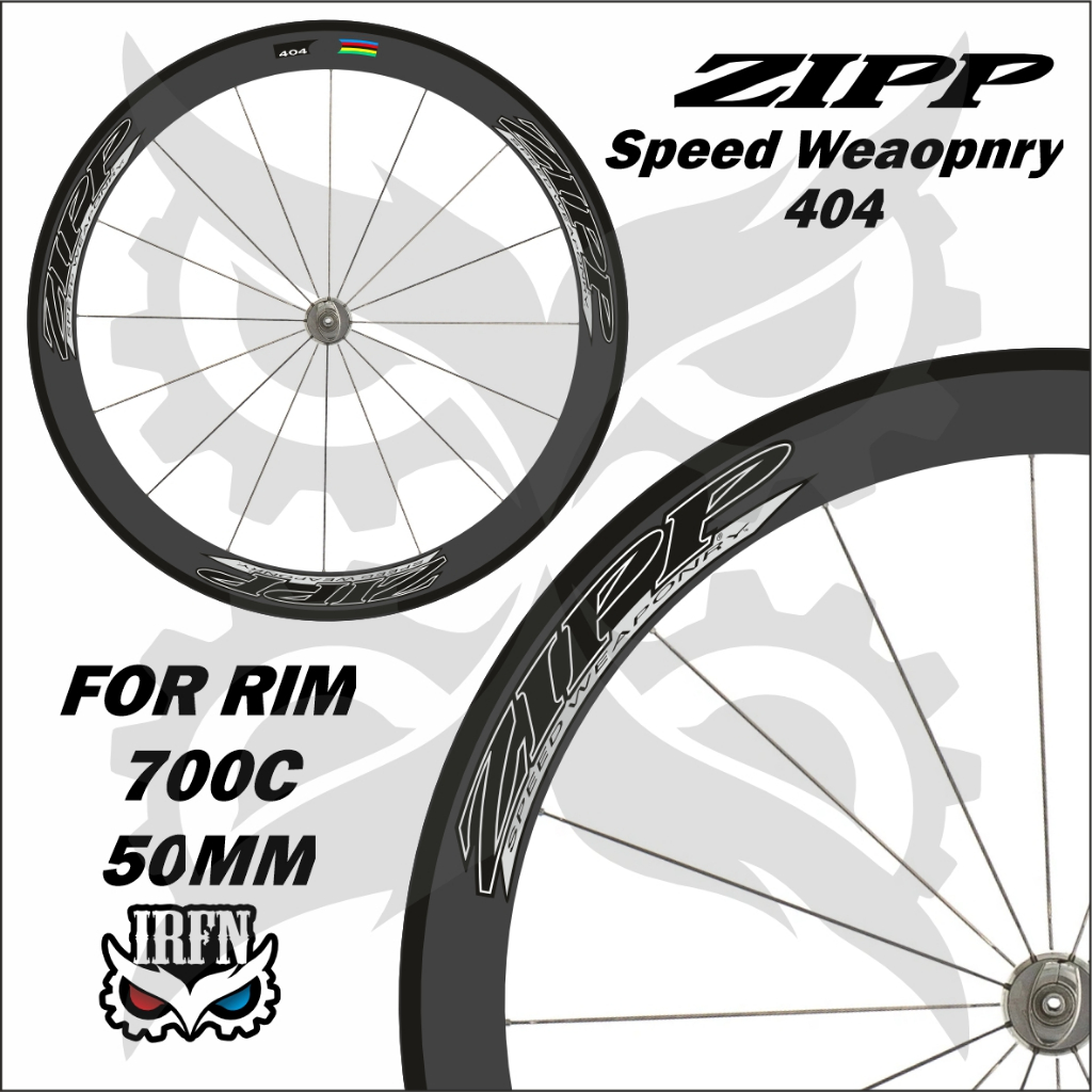 Stiker Zipp 404 Speed Weaponry 50 mm
