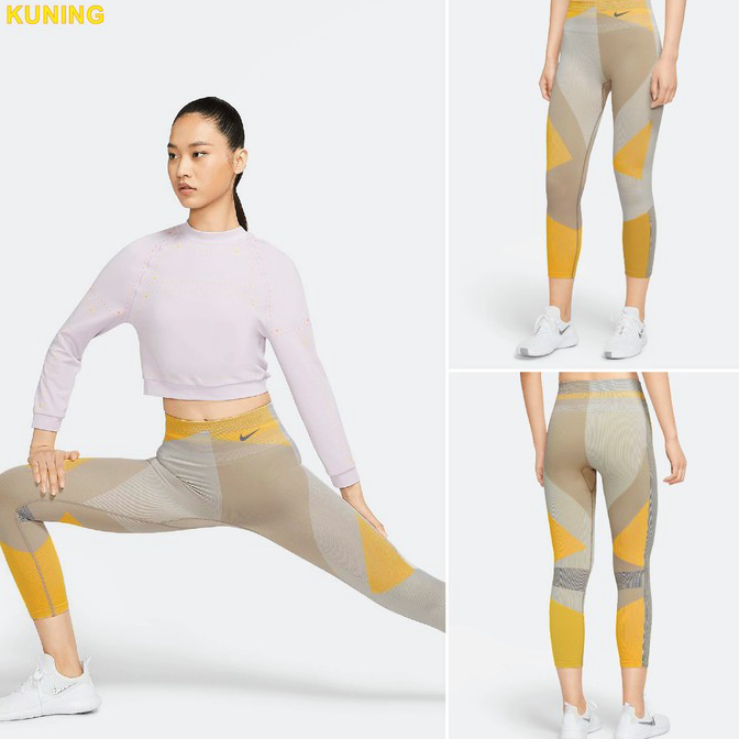 CHEKOUT Legging PREMIUM cewe 7 per 8 Women Nike Pro Legging Wanita High Waist Yoga