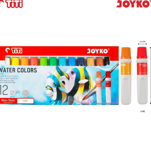 

Pasti Murah JOYKO TITI 12 WATERCOLOUR PAINT / CAT AIR 12 WARNA JOYKO WAC-6ML-12 Serba Murah