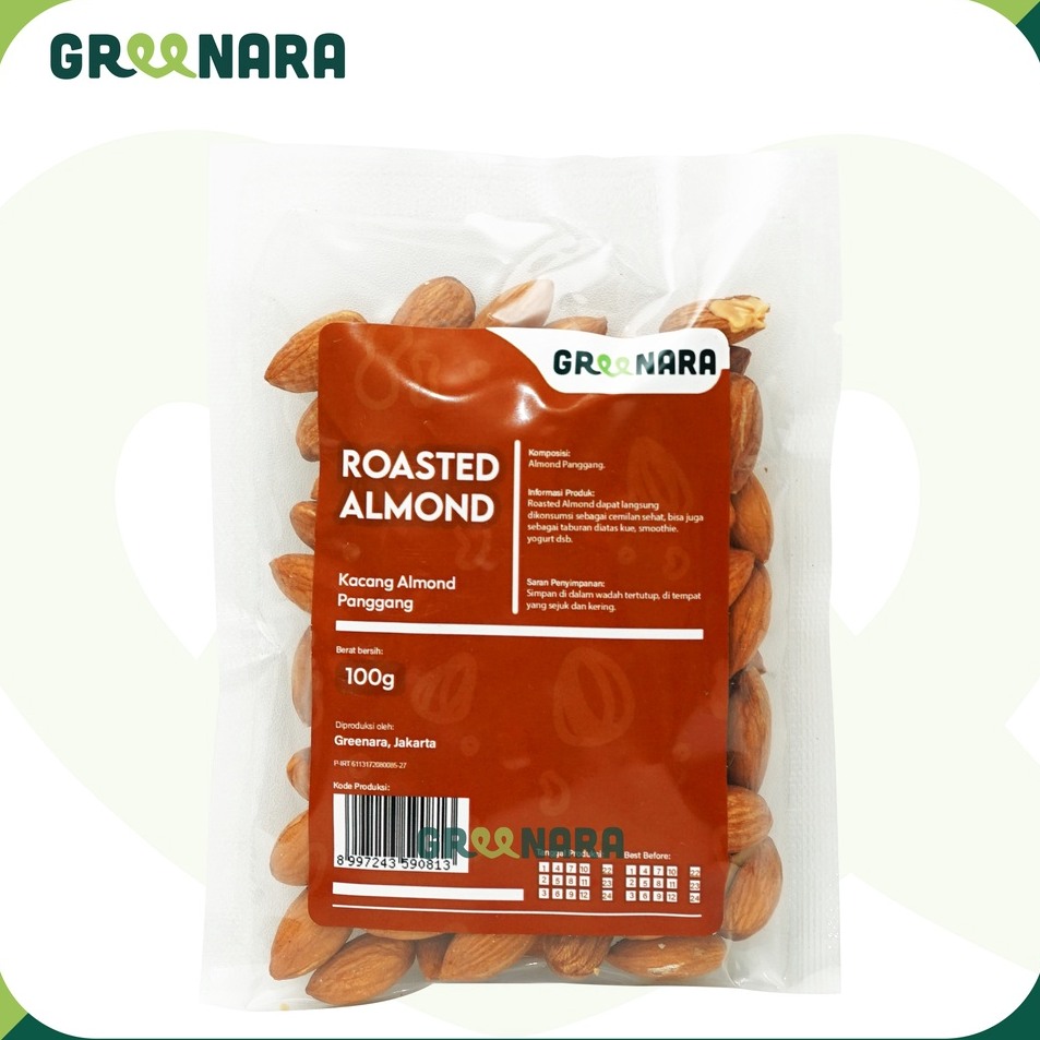 

Best Seller Kacang Almond Panggang 100gr / Roasted Almond