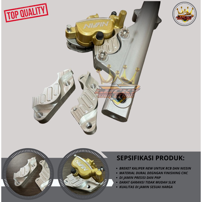 Breket kaliper nissin disc 300 pnp rx king new