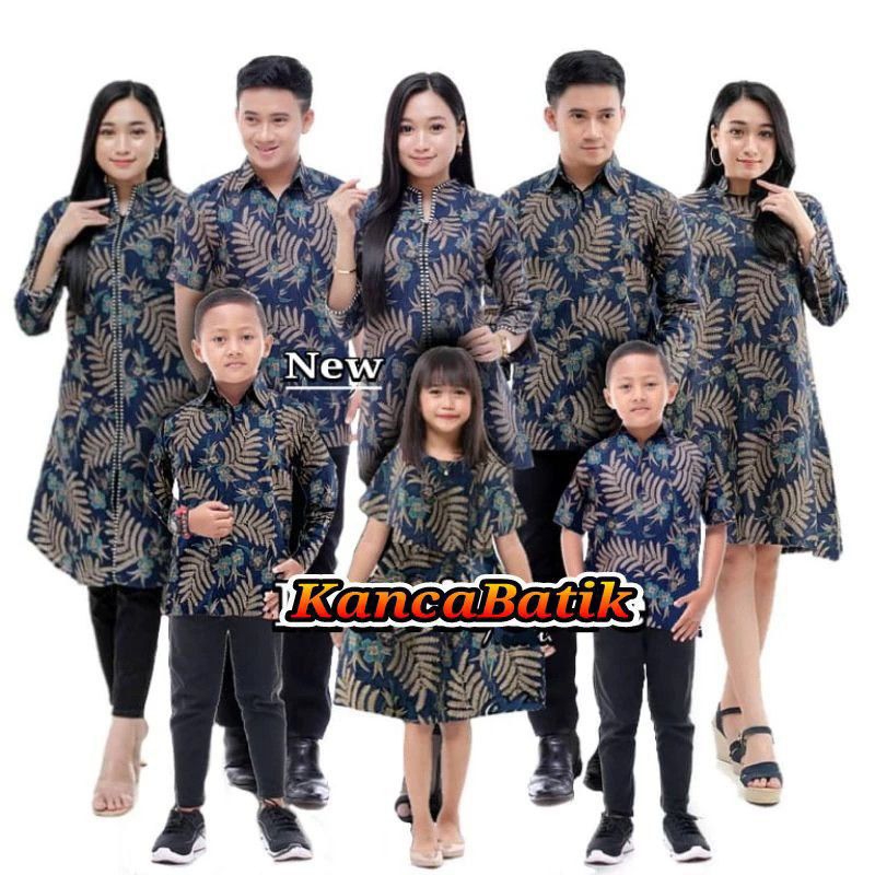 PROMO BATIK COUPLE KELUARGA SARIMBIT sania ruffle batik ori ndoro jowi motif CIBULAN ORANGE