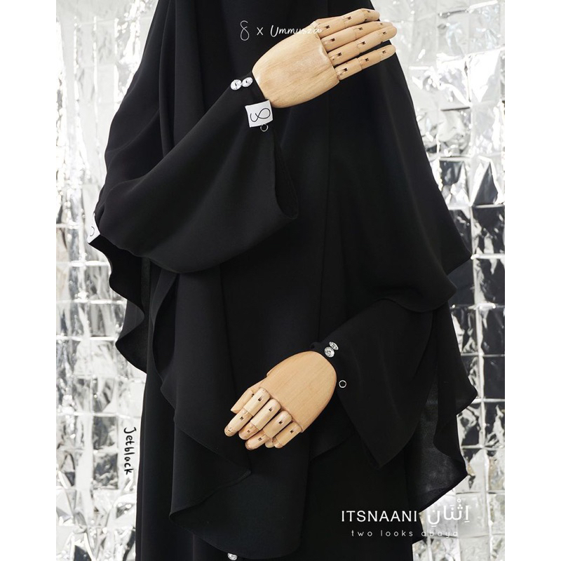 PRELOVED ITSNAANI BATCH 2 | BEST SELLER ABAYA BY SOFNI X UMMUSZA | TWO LOOKS ABAYA | JETBLACK XS | N