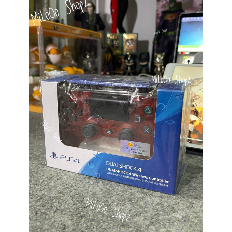 DUALSHOCK 4 DS4 CONTROLLER PS4 PLAYSTATION 4 RED CRYSTAL RESMI INDO