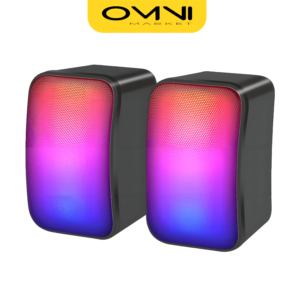 Speaker Gaming Aktif Volume Laptop/Komputer Bass 2.0 RGB Lights X17