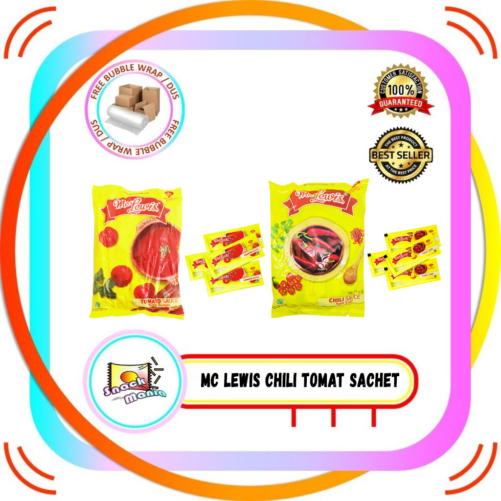 

Mc Lewis Saus Sambal Chili Tomat Tomato Sauce Sachets ~ 25 x 9 gr