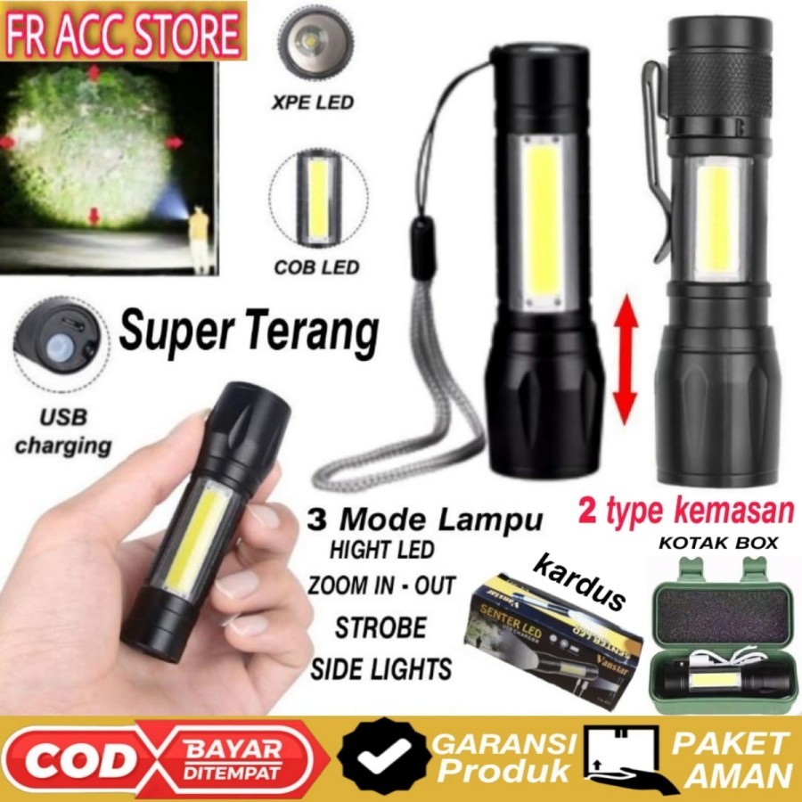 Senter Swat Zoom Senter Police LED SUPER TERANG Lampu SENTER LED mini