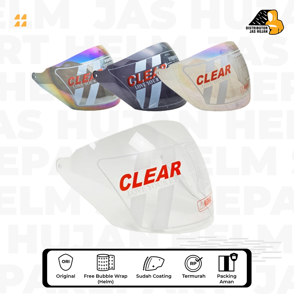 Kaca Helm GM Evo GM Evolution, GM Fighter , NHK Athena Original Clear warna bening