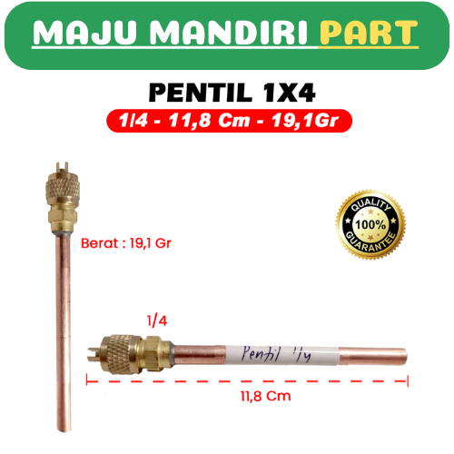 PENTIL PENGISIAN FREON KULKAS / FREEZER UKURAN PIPA 1/4