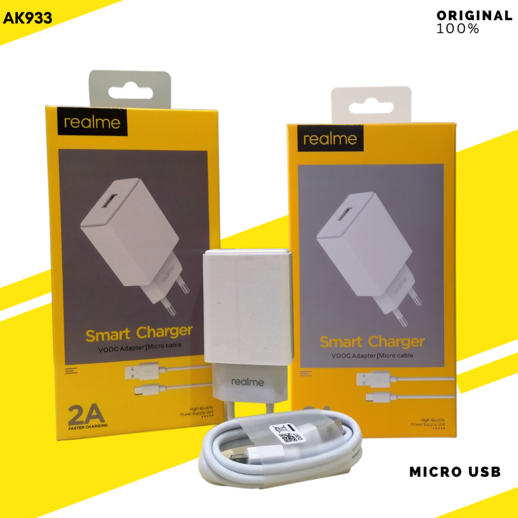 Charger Realme Ori Micro USB Realme AK933 Charger Realme 20W Cas Charger Realme Micro