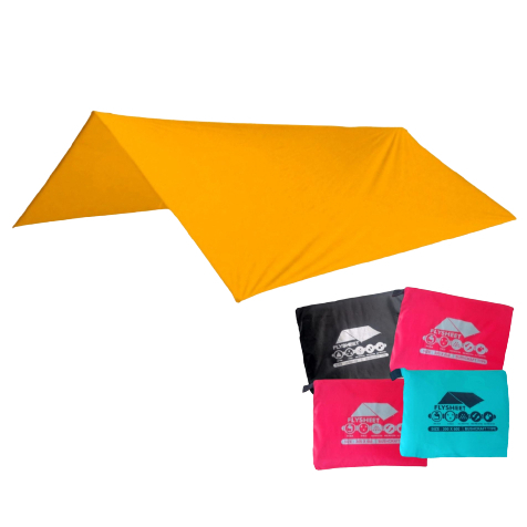 Flysheet 3x6 type bushcraft - atap tenda waterproof 19 holes - bivak traptent - flysheet waterproof 