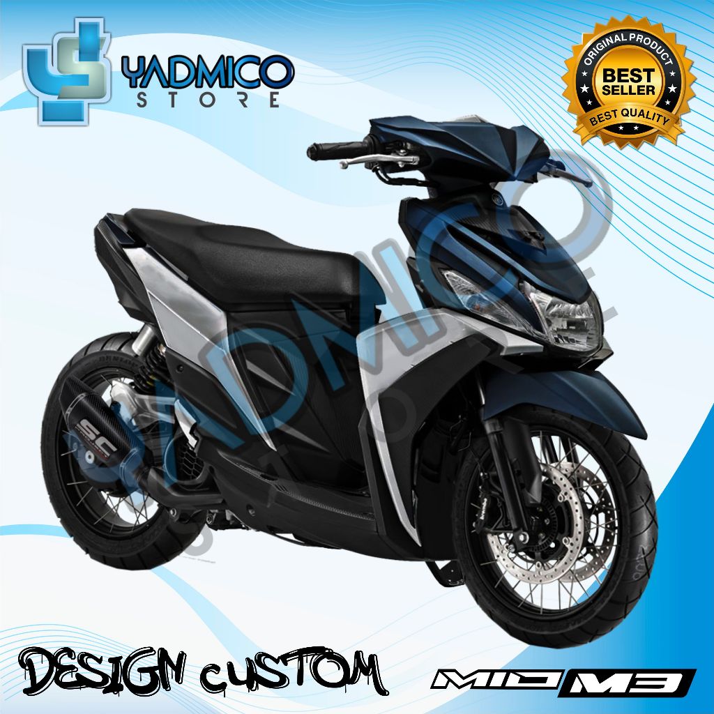 Desain Custom Stiker Motor Mio M3 Full Body Variasi