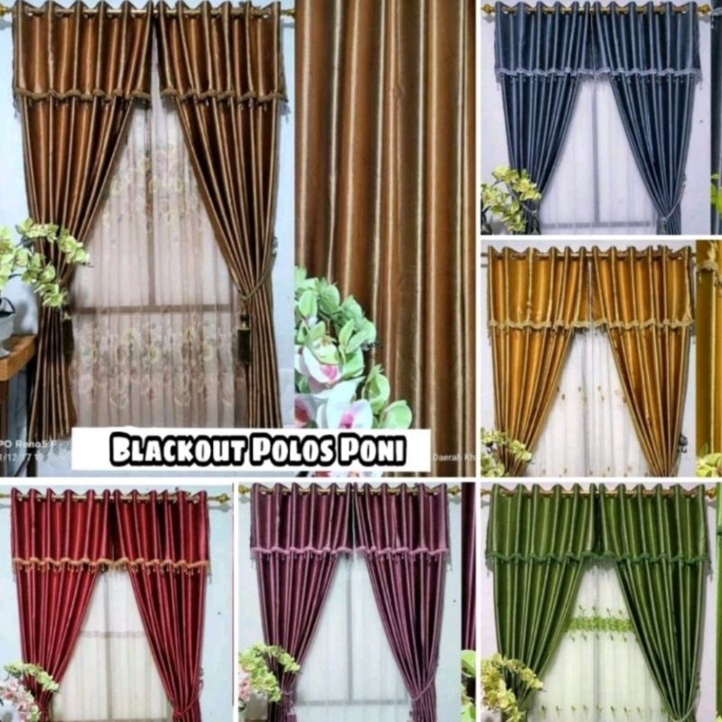 gorden blackout polos poni/gorden blacout import/gorden jendela dan kusein/gorden tebal poni/gorden 