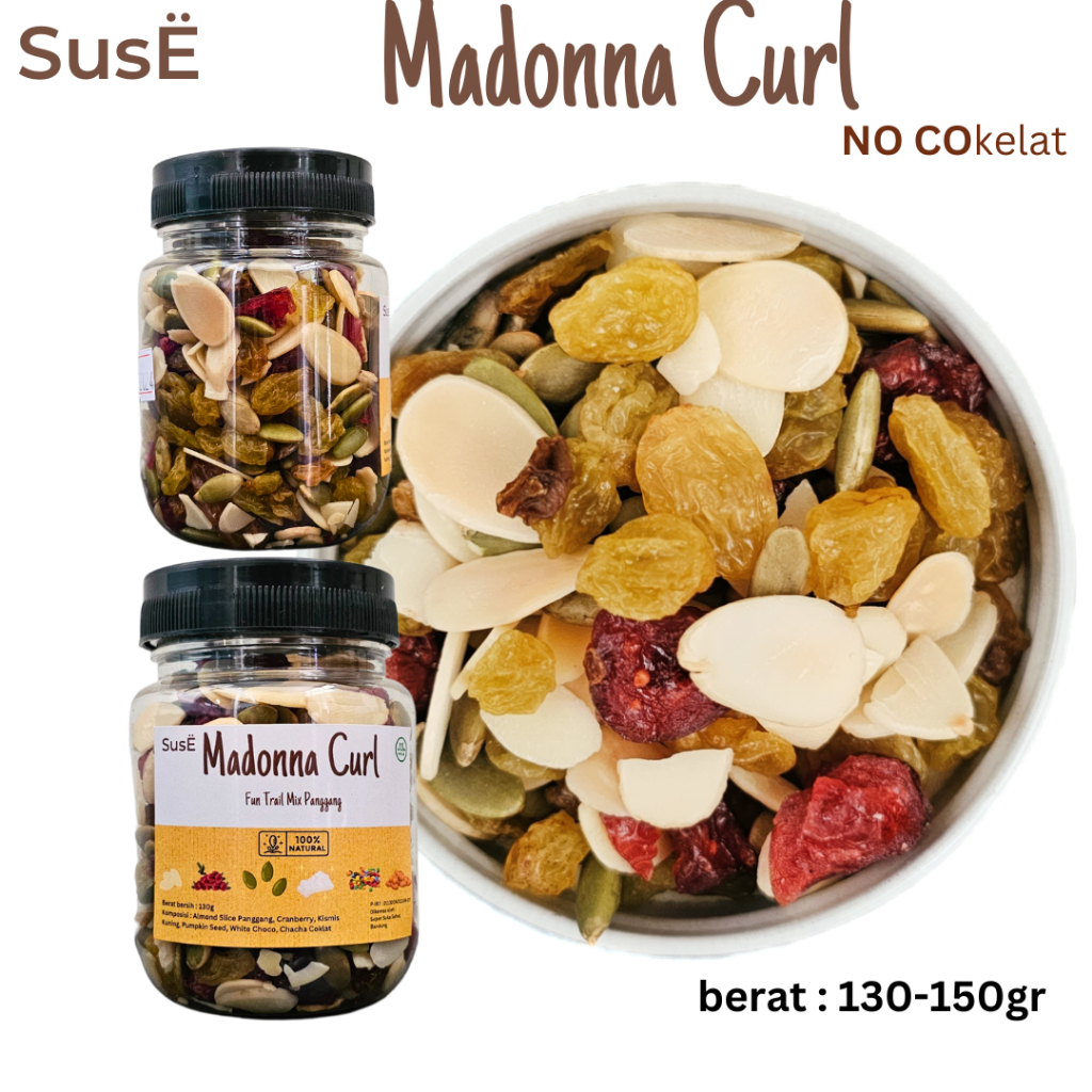 

NOCO Madonna Curl SUSE Cemilan Mix Buah Kacang Murni Alami