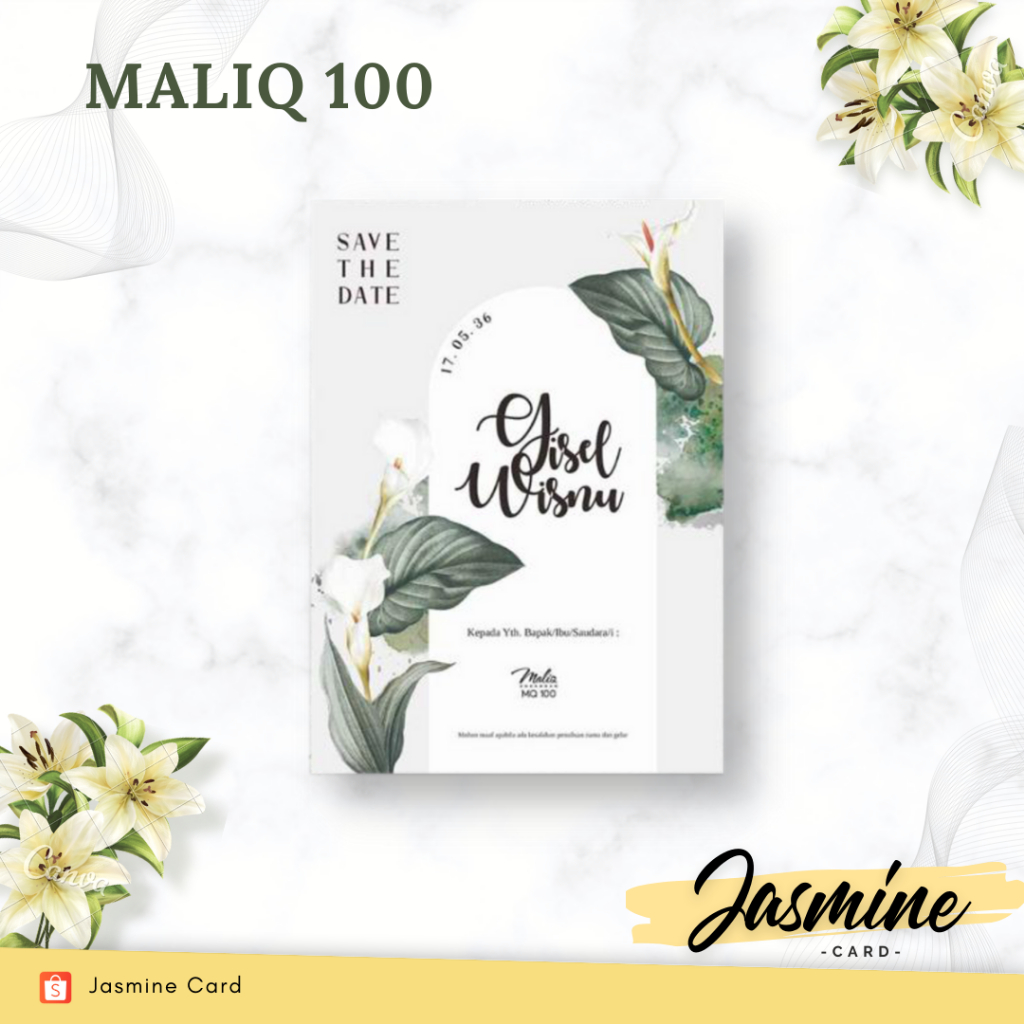 BLANGKO UNDANGAN PERNIKAHAN TERMURAH MALIQ 100