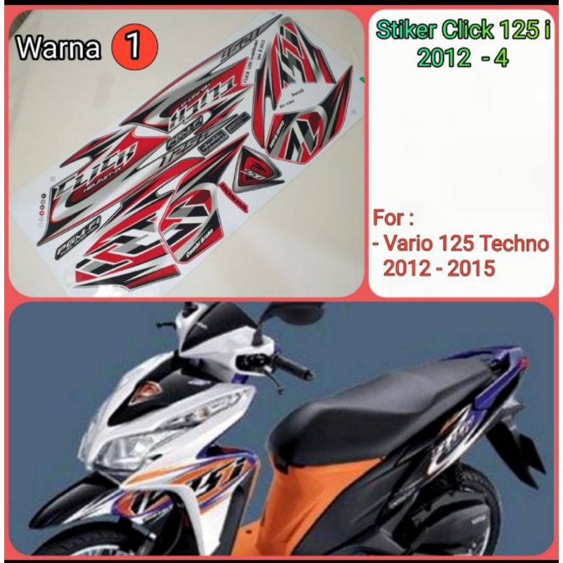STICKER LIS BODY THAILAND MOTOR VARIO 125 TAHUN 2012 2024 HITAM
