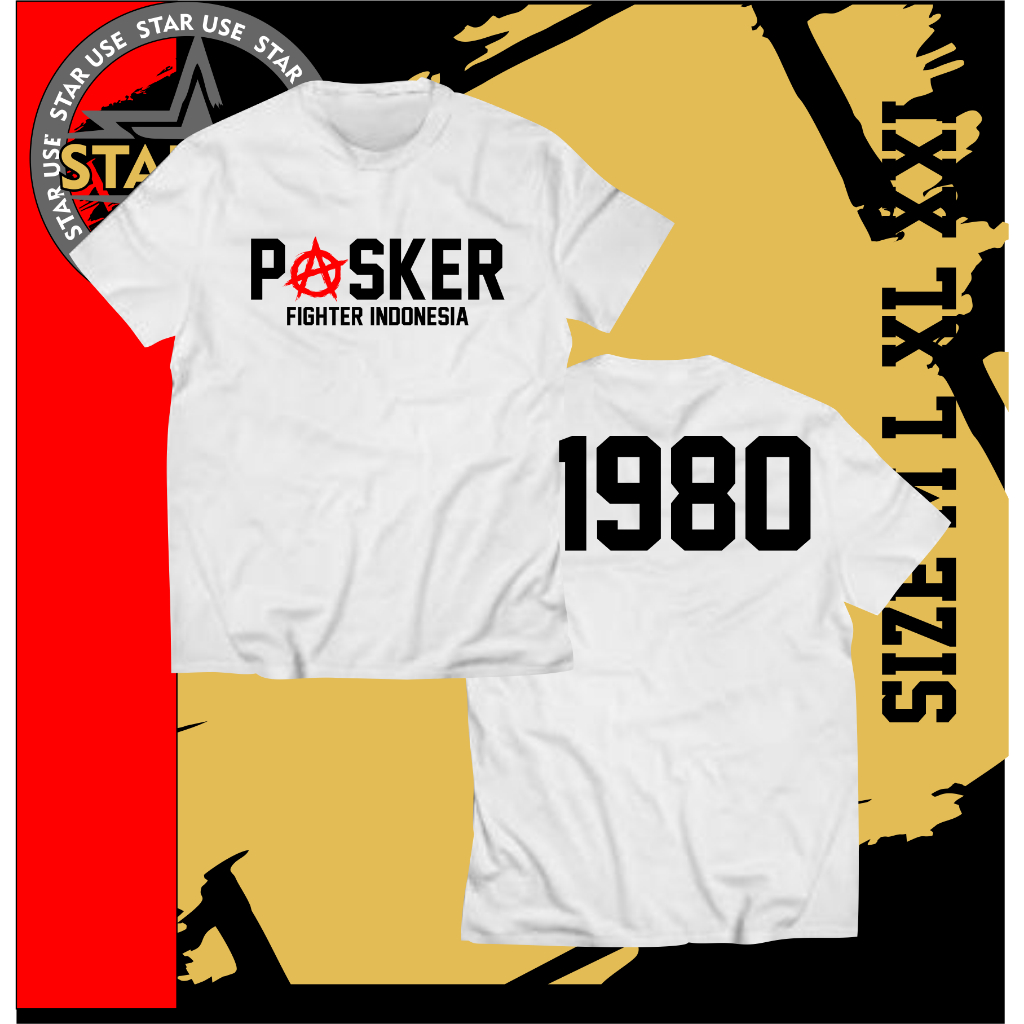KAOS  PASKER PUTIH LOGO IKS.PI KERA SAKTI PUTRA INDONESIA // KAOS PENCAK SILAT INDONESIA // KAOS DIS